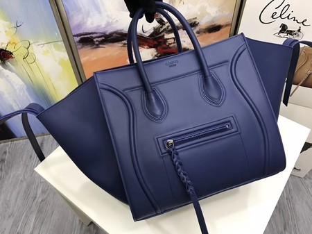 Celine Luggage Phantom Tote Bag Calfskin Leather CT3372 Blue JH05982Iw51