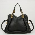 2011 Chloe Paraty Serpentine Leather Shoulder Bag 29883 Black JH09000ki86