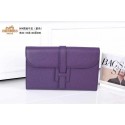 2015 Hermes Hot Style Original leather clutch 864 purple JH01878JC57