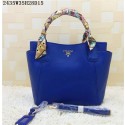 2015 Prada new models shopping bag 2435 blue JH05760Je99