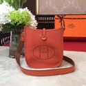 AAA 1:1 Hermes Evelyne original togo leather mini Shoulder Bag H1187 orange JH01568Dt62