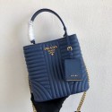 AAA 1:1 Prada Double Saffiano Original Calfskin Leather Bag 1BA212 Blue JH05200Pp71