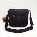 AAA 1:1 Prada Nylon and leather shoulder bag BT0909 black JH05468Dt62