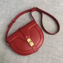 AAA CELINE SMALL BESACE 16 BAG IN SATINATED CALFSKIN CROSS BODY 188013 RED JH05961CB45