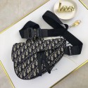 AAA Dior Saddle Canvas Crossbody Bag M0446D Black JH07327pL24