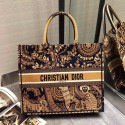 AAA Replica ORANGE AND BLACK DIOR BOOK TOTE DIOR ANIMALS EMBROIDERED CANVAS BAG M747 JH07062UG71
