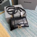 Balenciaga Hourglass XS Top Handle Bag shiny box calfskin 28331 black JH09384TL77