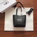 Balenciaga Original Leather Mini Shopper Bag 6696 Black JH09401Ye63