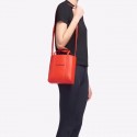Balenciaga Original Leather Mini Shopper Bag 6696 Red JH09400Am73