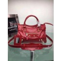 Balenciaga The City Handbag Calf leather 084333 red JH09448gt51