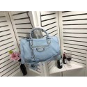 Balenciaga The City Handbag Sheepskin 084334 Light blue JH09436Kn56