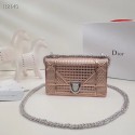 Best Dior DIORAMA leather Chain bag S0328 light gold JH07223Vp72
