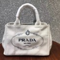 Best Prada Fabric Printed Tote 1BG439 white JH05536hW68