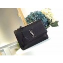 Best Yves Saint Laurent Original Leatehr Shoulder Bag 8005 black JH08269CF36