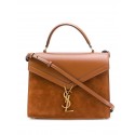CASSANDRA MEDIUM TOP HANDLE BAG IN SMOOTH LEATHER AND SUEDE Y578001 brwon JH07799DW98