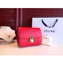 Celine Classic Box Flap Bag Calfskin Leather 2263 Red JH06309sz95
