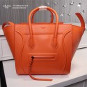 Celine luggage phantom original leather bags 3341 orange JH06368JC57