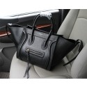 Celine luggage phantom tote bag litchi leather 103 black JH06338OW36