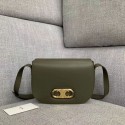 CELINE Original Leather Bag CL93123 brown blackish green JH05808Ug45