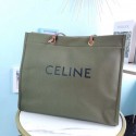 Celine Original Leather shopping Bag CL92172 blackish green JH05812VZ14