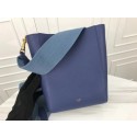 Celine Seau Sangle Original Calfskin Leather Shoulder Bag 3370 blue JH06123fw56