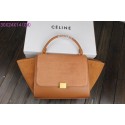 Celine Trapeze Bag Original Leather 3342-4 light coffee JH06503Gh26