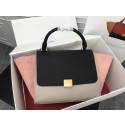 Celine Trapeze Bag Original Leather 3342 Pink black grey JH06166Ph61
