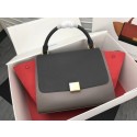 Celine Trapeze Bag Original Leather 3342 Red grey black JH06159GB12