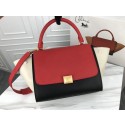 Celine Trapeze Bag Original Leather 3342 Red white black JH06163Pg44