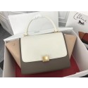 Celine Trapeze Bag Original Leather 3342 White apricot grey JH06167um78