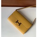 Cheap Hermes Constance to go mini Bag H4088 yellow JH01207KK24