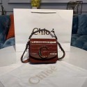 Chloe Original Crocodile skin Leather Top Handle Small Bag 3S030 brown JH08846Kn56