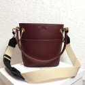 Chloe Roy Mini Smooth Leather Bucket Bag S126 Plum purple JH08889Fk29