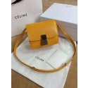 Copy 1:1 Celine Classic Box mini Flap Bag Smooth Leather 11041 Yellow JH06381GO58