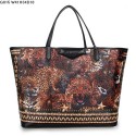 Copy 2013 Givenchy Antigona Shopping Bag Printed Leopard G015 black JH09104KD82