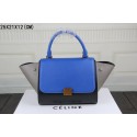 Copy 2015 Celine classic original leather 3345-1 brilliant blue&black&gray JH06555rY88
