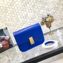 Copy Celine Classic Box Small Flap Bag Calf leather 5698 blue JH06156Of26