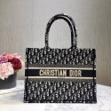 Copy DIOR BOOK TOTE BAG IN EMBROIDERED CANVAS C1286-1 Navy JH06985Ep86