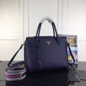 Copy Prada calf leather bag 1BA157 dark blue JH05566Of26