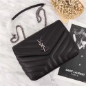 Copy Yves Saint Laurent Leather Cross-body Shoulder Bag 487218 Black JH08177OM51