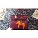 Designer Fake Hermes Birkin 30CM tote bags litchi leather H30 purple JH01719TP23