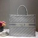DIOR BOOK TOTE EMBROIDERED CANVAS BAG M1287-9 grey JH06983gK59