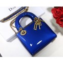 Dior calfskin Mini Lady bag M0598 blue JH07598bT70
