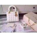 Dior Small Lady Dior Bag Patent Leather 5502 White JH07671ha26