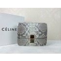 Fake 1:1 2015 Celine Classic retro original true snakeskin 11042-1 gray&white JH06568pg57