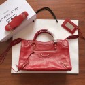 Fake 1:1 Balenciaga The City Handbag Calf leather 382569 red JH09404kU97
