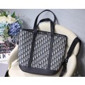 Fake 1:1 DIOR TOTE BAG IN EMBROIDERED CANVAS C1333 black JH07158pg57