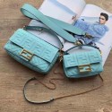 Fake Best FENDI BAGUETTE Mini Shoulder Bag 8BS017 light blue JH08595vH80