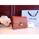 Fake Celine Classic Box Flap Bag Calfskin Leather 2263 Light Brown JH06301Ty15