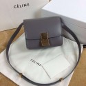 Fake Celine Classic Box mini Flap Bag Smooth Leather 11041 Gray JH06379jp38